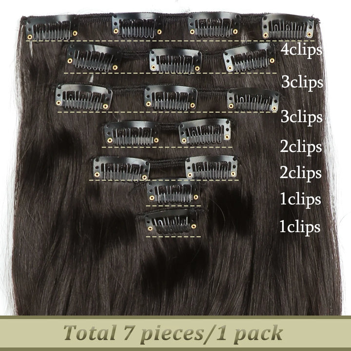 NICESY 16 Clips Synthetic 24Inch Long Curly Hair Extension