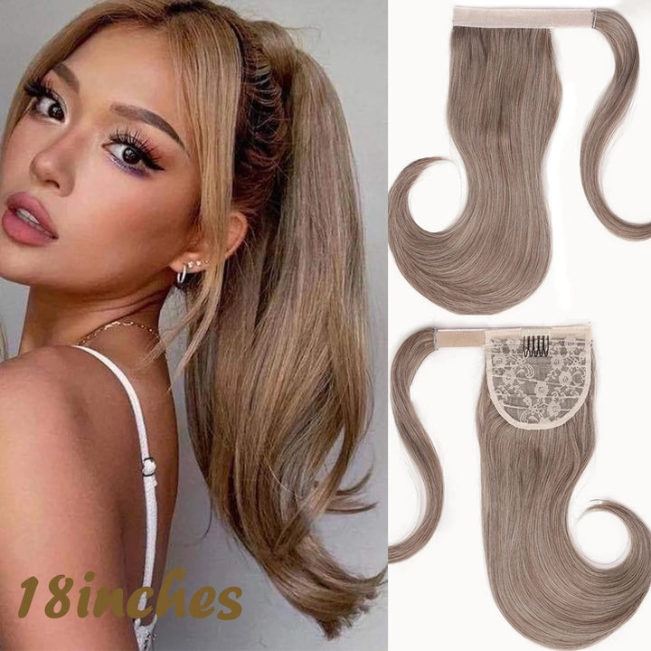 MERISIHAIR Synthetic Long Straight Wrap Hair Extension