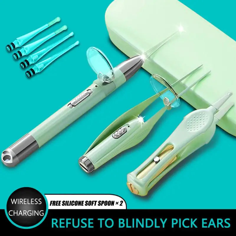 3 Pcs Luminous Ear Spoon Set Ear Wax Removal Cleaning Kit