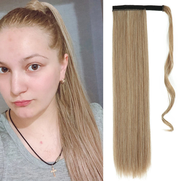 MERISIHAIR Synthetic Long Straight Wrap Hair Extension