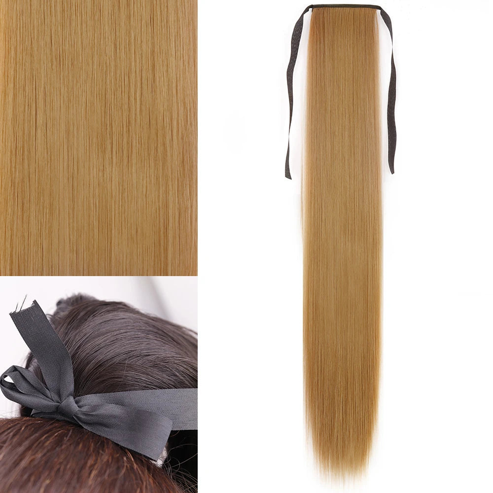 MERISIHAIR Synthetic Long Straight Wrap Hair Extension