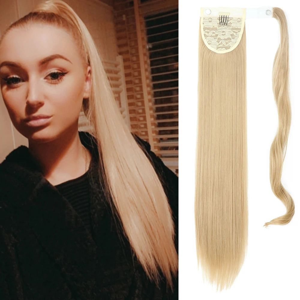 MERISIHAIR Synthetic Long Straight Wrap Hair Extension