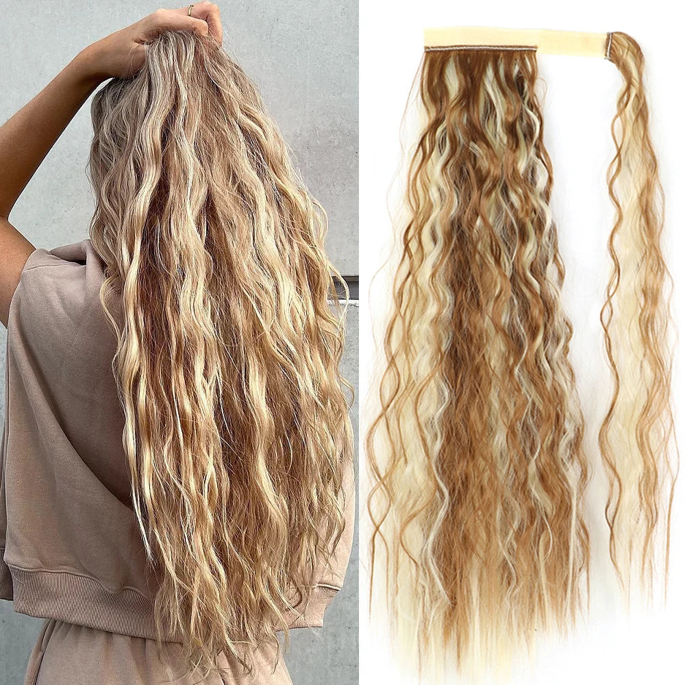 MERISIHAIR Synthetic Long Straight Wrap Hair Extension