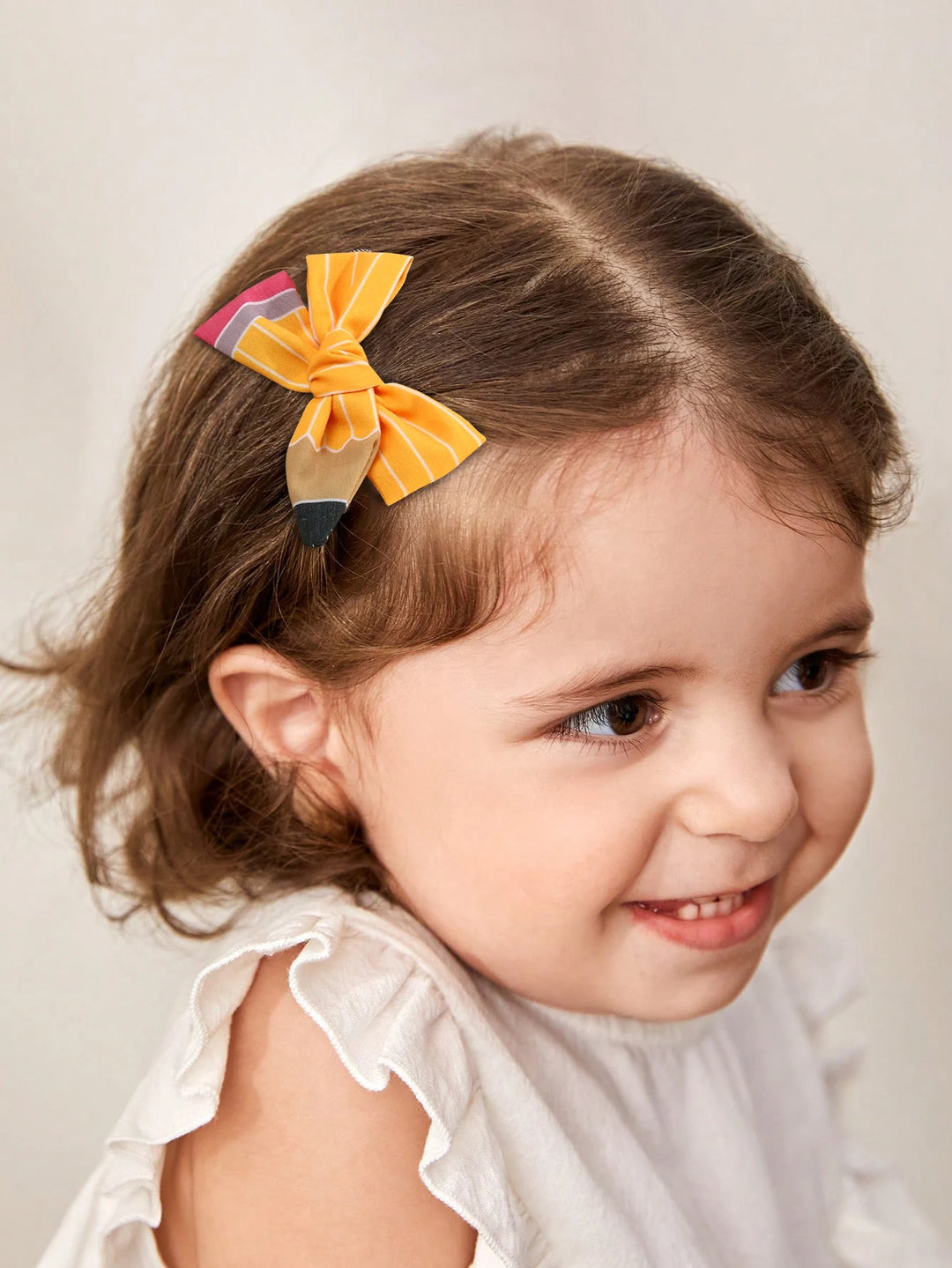 2Pcs New Pencil Hair Bow Clips for Baby Girls