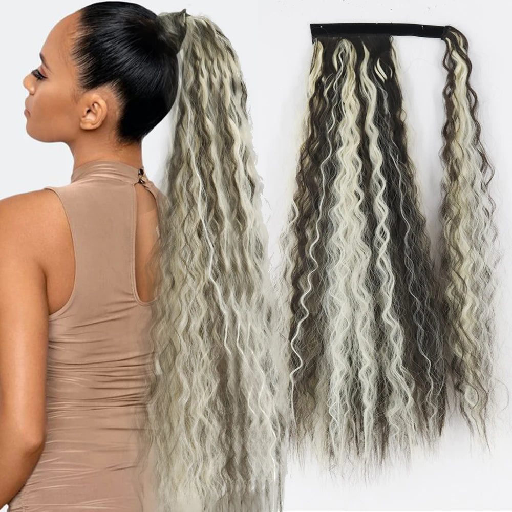 MERISIHAIR Synthetic Long Straight Wrap Hair Extension