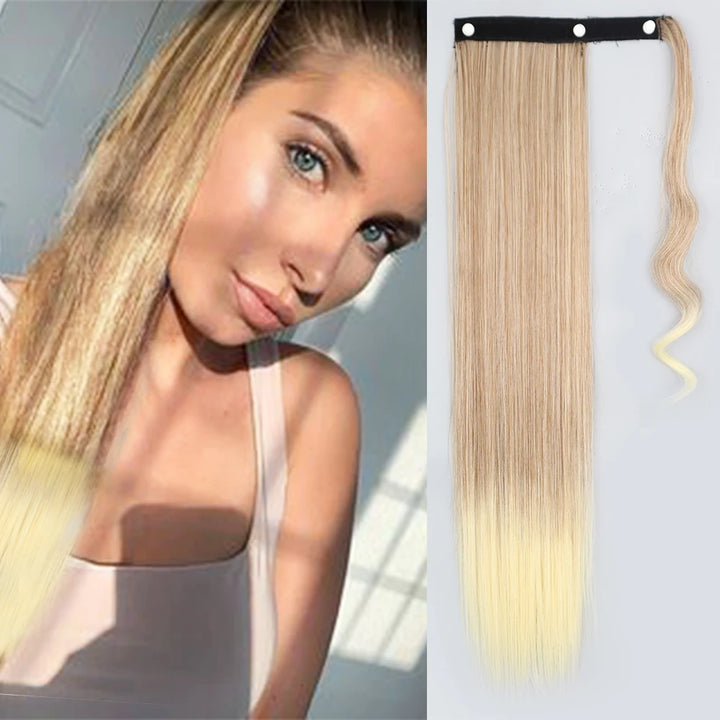 MERISIHAIR Synthetic Long Straight Wrap Hair Extension