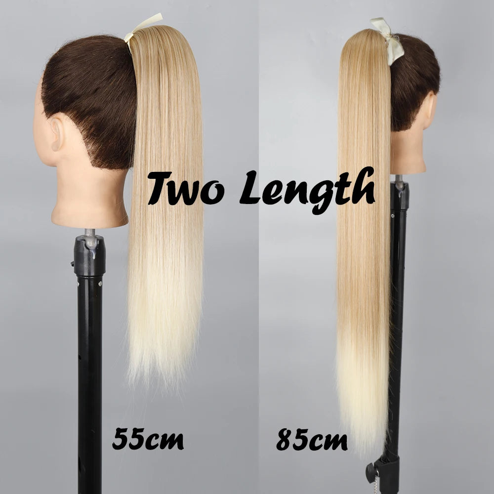 MERISIHAIR Synthetic Long Straight Wrap Hair Extension