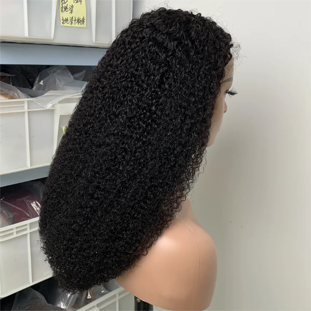 Kinky Curly V Part Wig Human Hair Deep