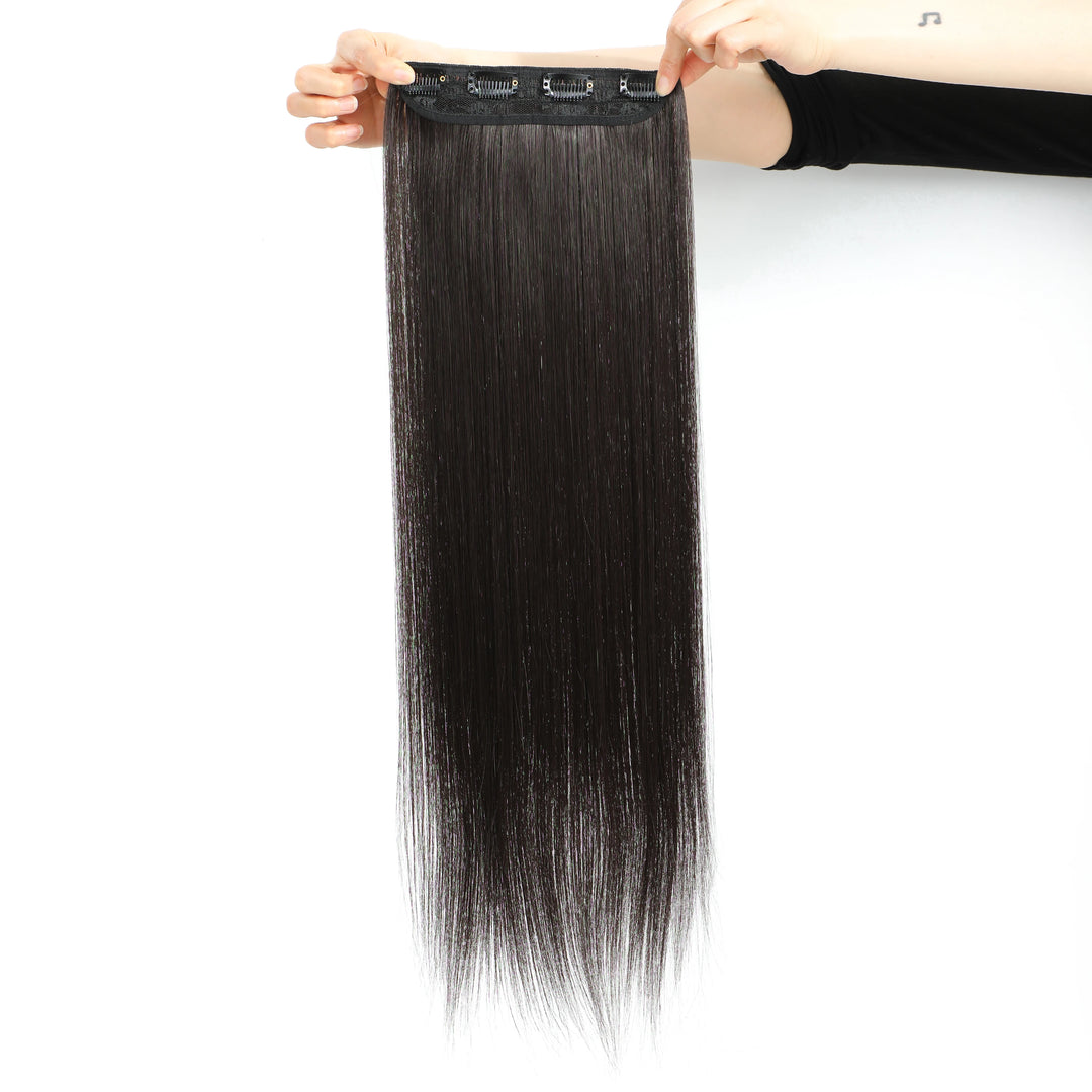 24Inchs Clips in Hair Extensions Long Straight Synthetic Hair