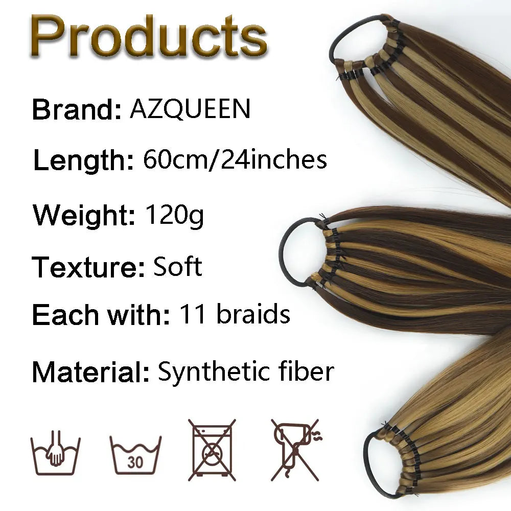 AZQUEEN Ponytail Synthetic Hair Extensions Long