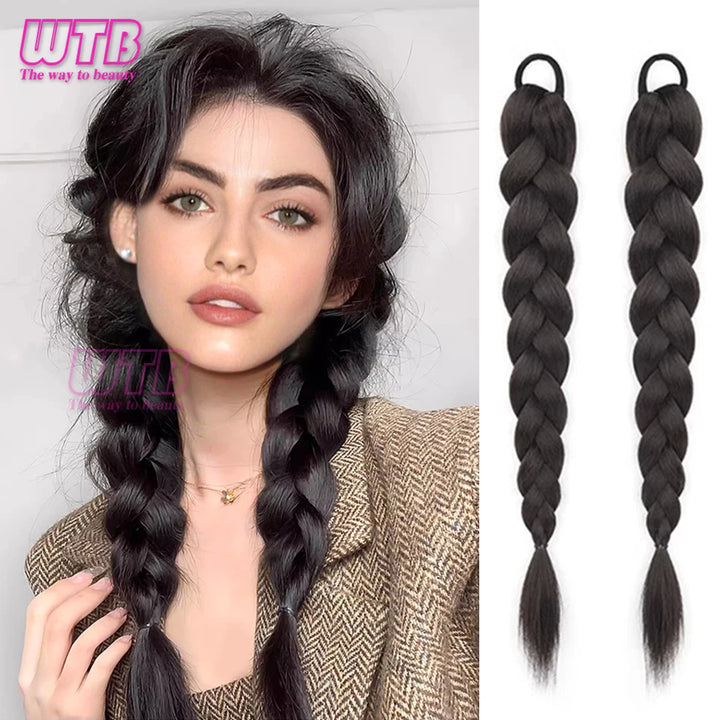 WTB Synthetic Braided Twist Braids ponytail Hair Extension