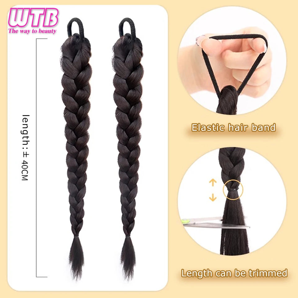 WTB Synthetic Braided Twist Braids ponytail Hair Extension