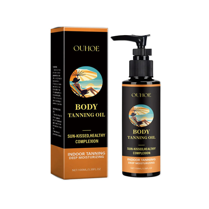 Body Tanning Oil Indoor Sunless Natural Bronzer Body Oil Care